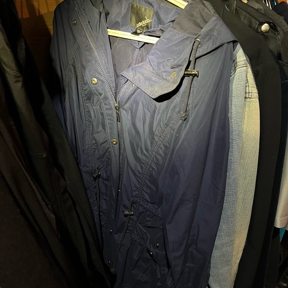 Collection B Dark Blue Raincoat